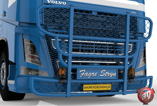 3D Volvo FH13 Wrecker + Truck Cargo Load Tenden