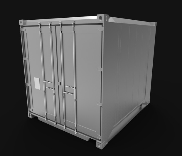 3D container model size 10ft refrigerated