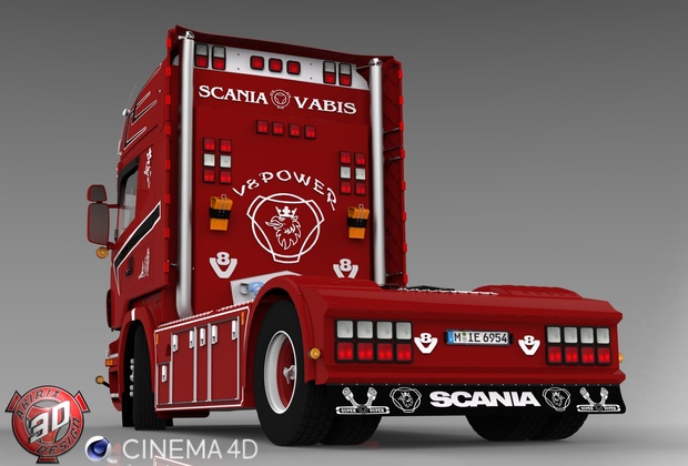 3D Scania R500 V8