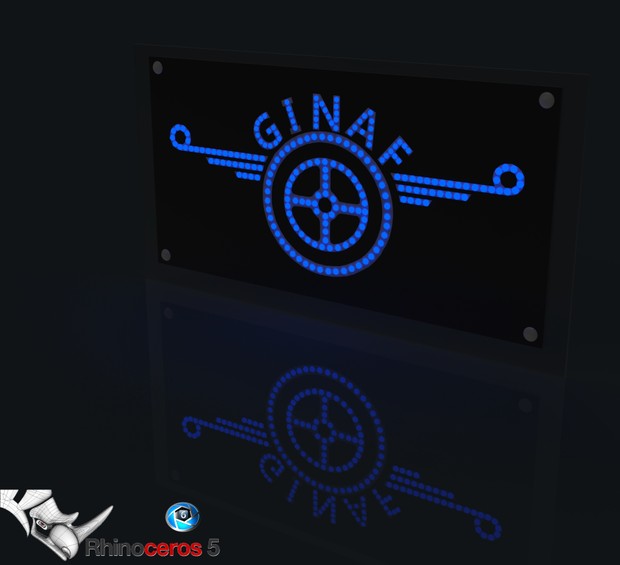 3D ledboard GINAF model