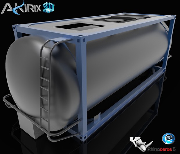 3D container frame 20ft food tanker