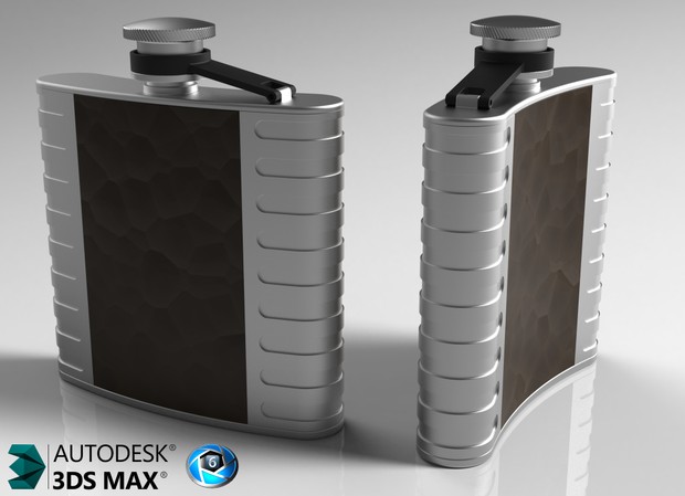 3D Whisky Flask Model
