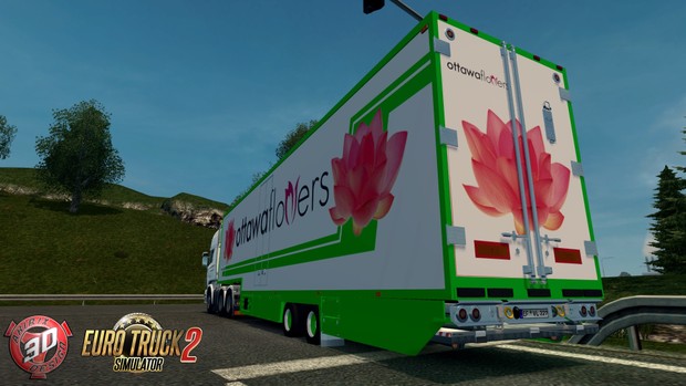 ETS2 2 Axled Flower Trailer Model