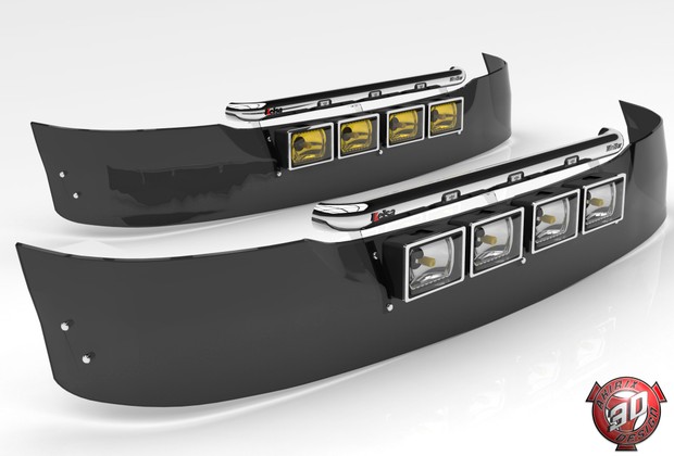 3D Daf SunVisor With Hella Lights Model