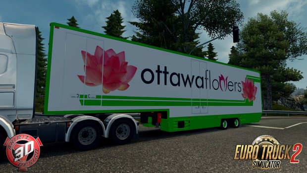 ETS2 2 Axled Flower Trailer Model