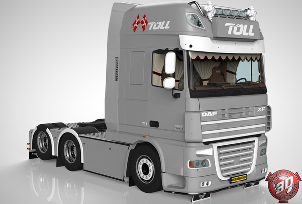 3D Daf XF 105 6x2 Version II