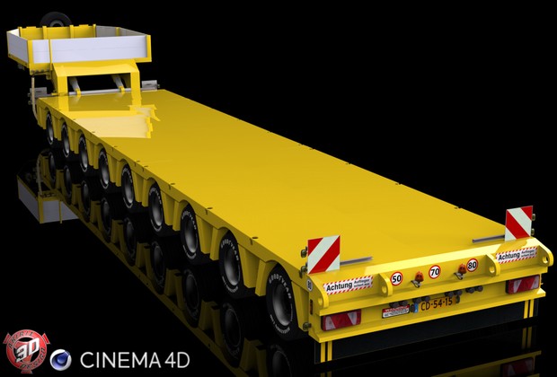 3D Doll Trailer 9 Axles