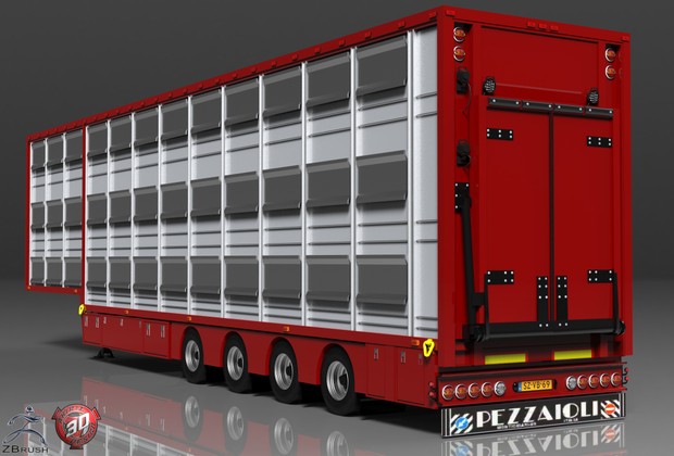 3D Pezzaioli Trailer Model Version 2