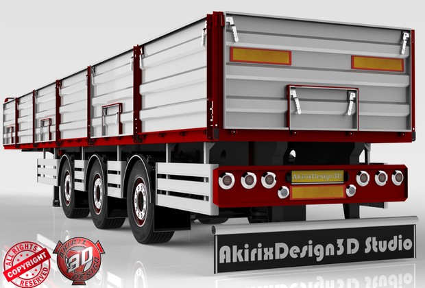 3D Opentop Trailer Model