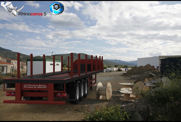 3D Model Coil Transport Trailer