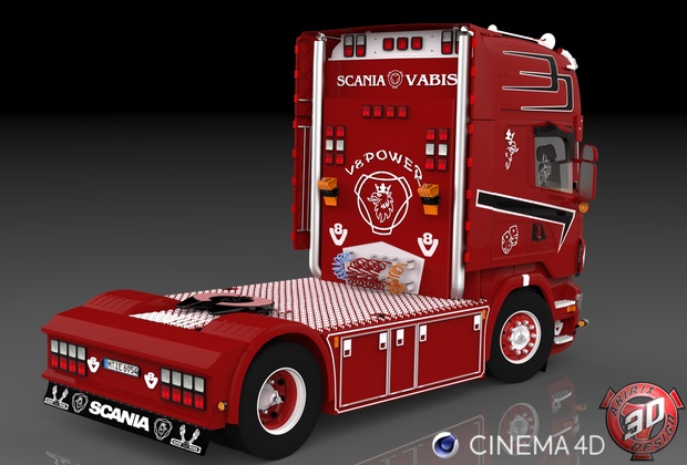 3D Scania R500 V8