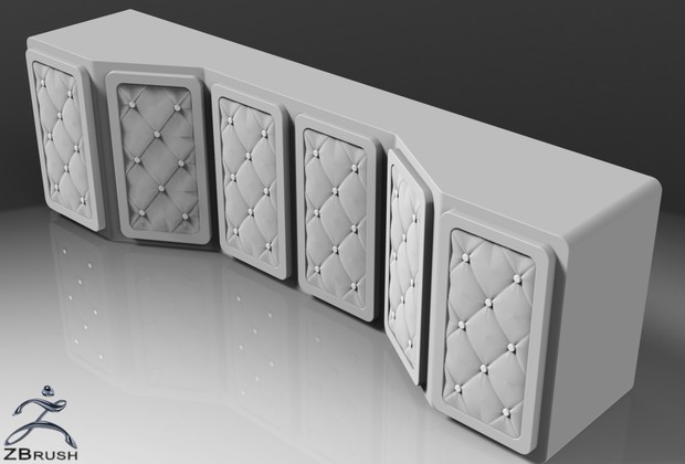 3D Interior Leather Cabinets