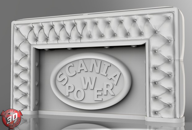 3D Scania Leather Panel V2