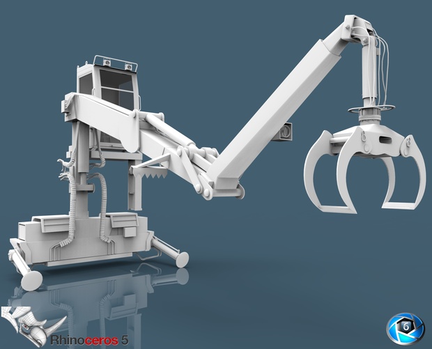 3D Timber Crane Botex Model