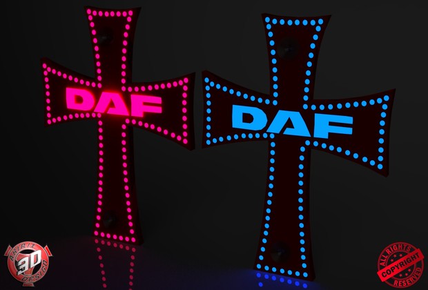 3D Daf Cross Decoration Model