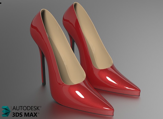 3D Lady Shoes For Truck Interiors Model