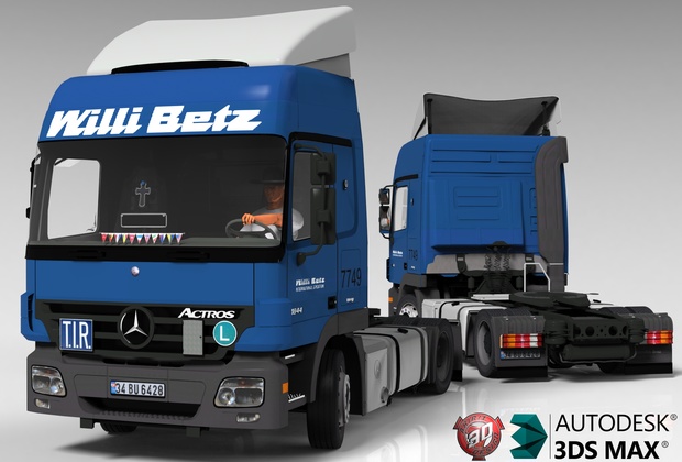 3D MB Actros 1844 Model