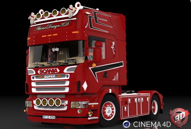 3D Scania R500 V8