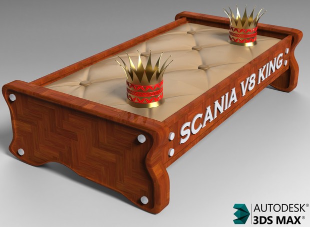 3D ScaniaV8King Table