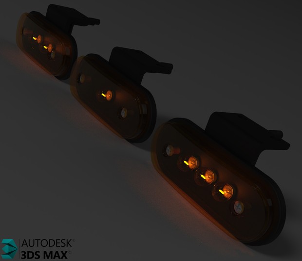 3D SideMarker Lights Model Pack