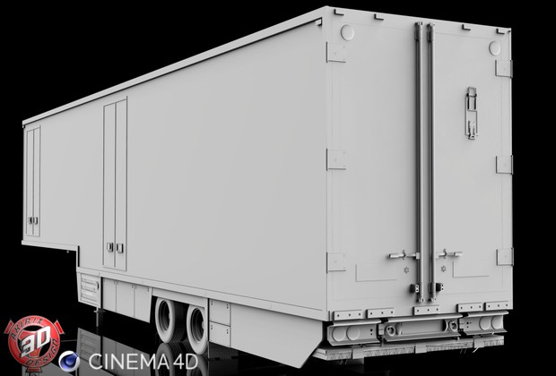 3D 2 Axles Flower Trailer