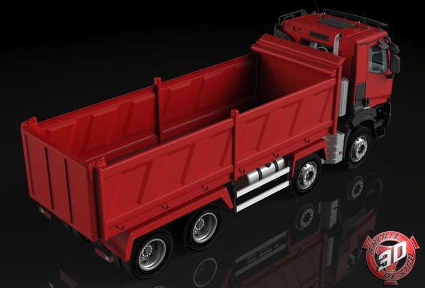 3D Renault K Range 8x4 Dumper