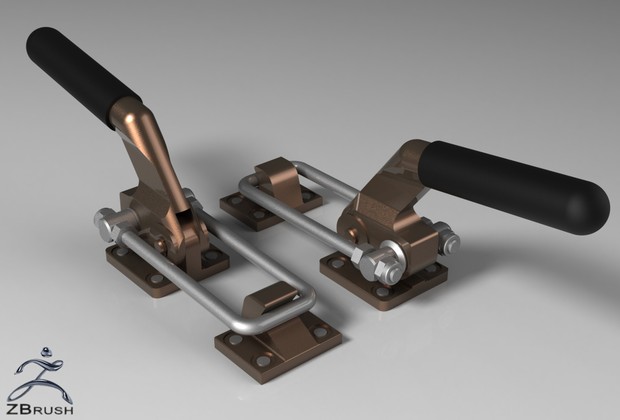 3D Handles For Trailer Model