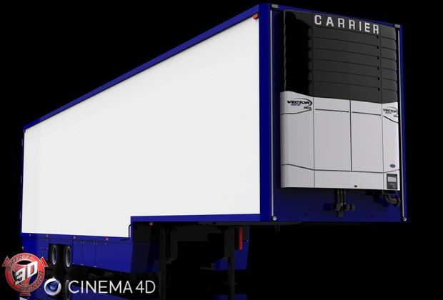 3D 2 Axles Flower Trailer Version II