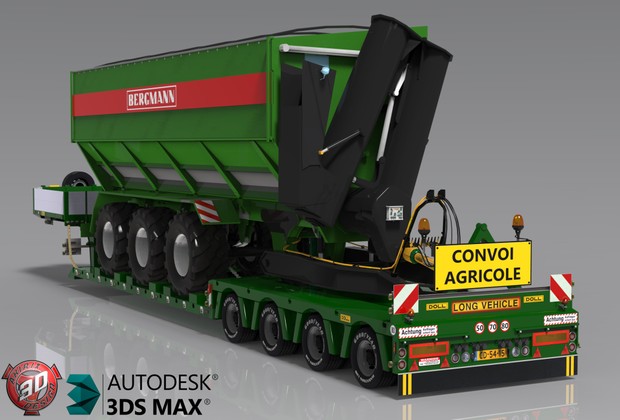 4 Axles Doll Trailer Tipper Trailer Loaded