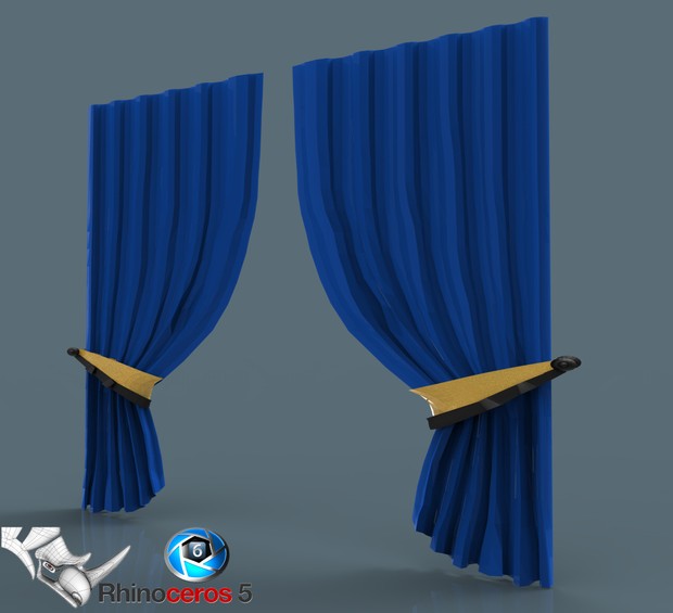 3D Curtain For Interiors model