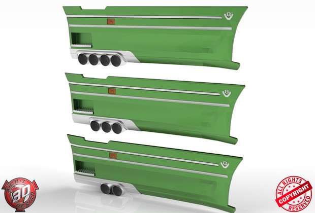 3D Custom V8 Scania Sides Pack