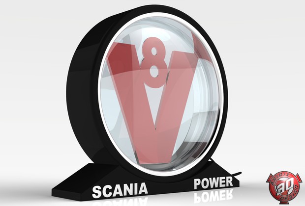 3D V8 Light Decoration Lamp Model