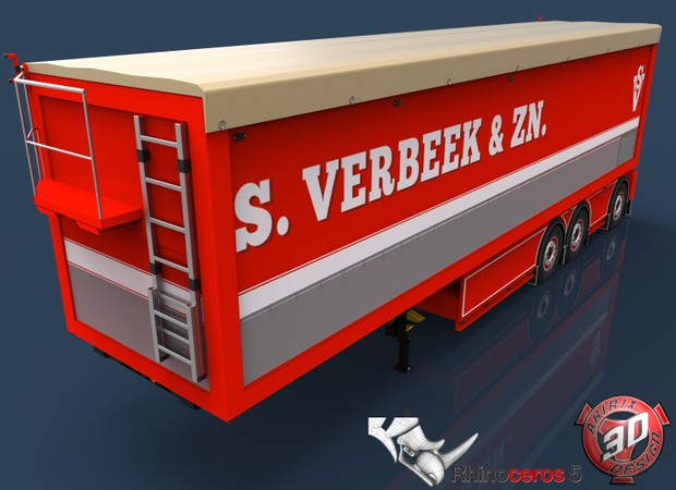 3D S.Verbeek Potato Trailer Model