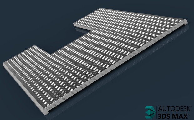 3D Chromed Catwalk Model