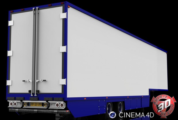 3D 2 Axles Flower Trailer Version II