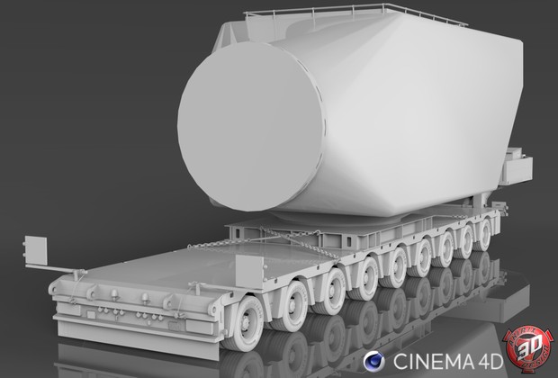 3D Doll Trailer 9 Axles Vestas Load
