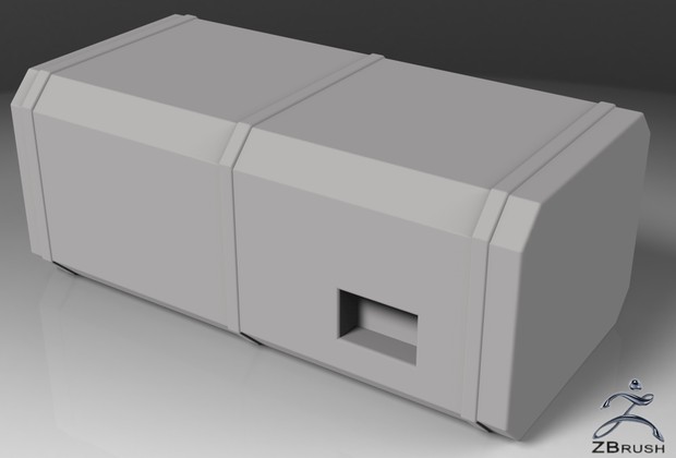 3D Squared Fuel Tank Model