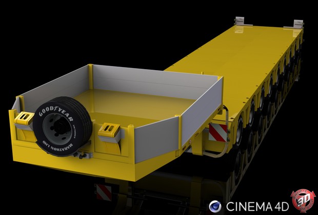 3D Doll Trailer 9 Axles