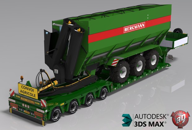 4 Axles Doll Trailer Tipper Trailer Loaded