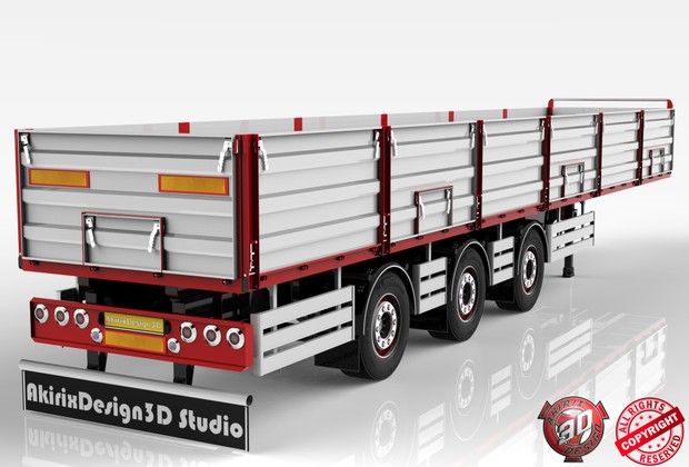 3D Opentop Trailer Model