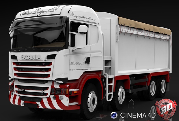 3D Scania Streamline R620 8x4 Tipper Model