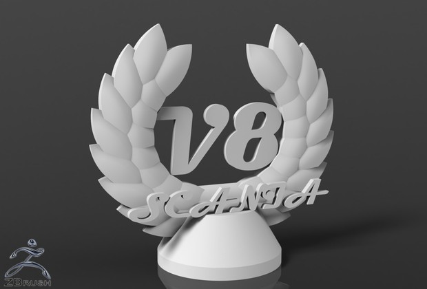 3D V8 Scania Decoration Model