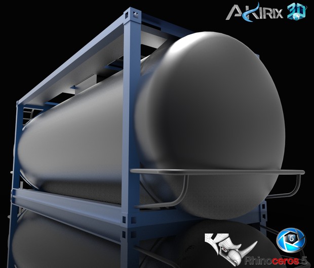 3D container frame 20ft food tanker