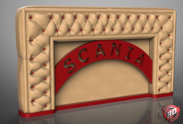 3D Scania Leather Panel
