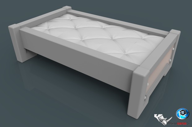 3D Table with Leather