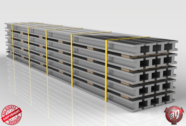 3D Steel Beams Load