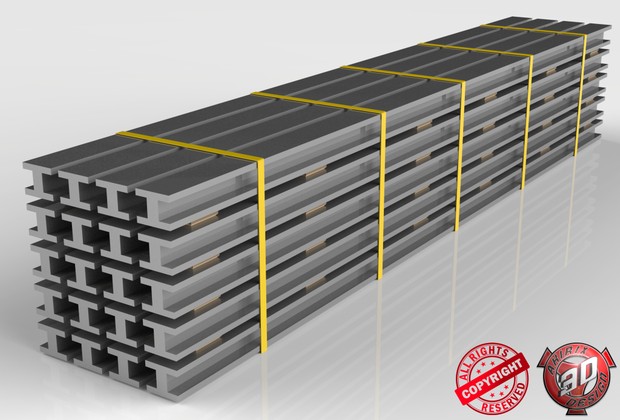 3D Steel Beams Load
