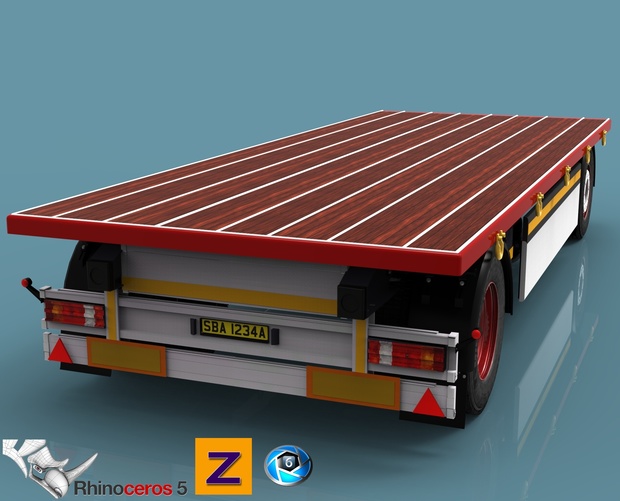 3D Flatdeck Tandem Trailer