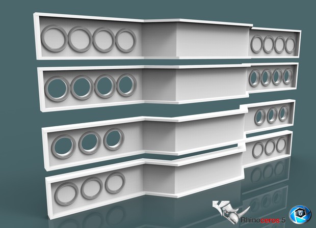 3D Backpanel Pack With Chromed Rings