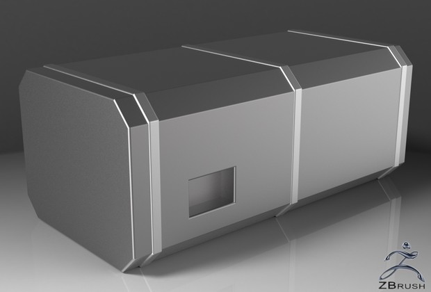 3D Squared Fuel Tank Model
